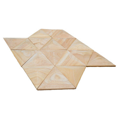 Spacious Rubber 3D Wood Wall Panel | 30×35 cm | Real Wood