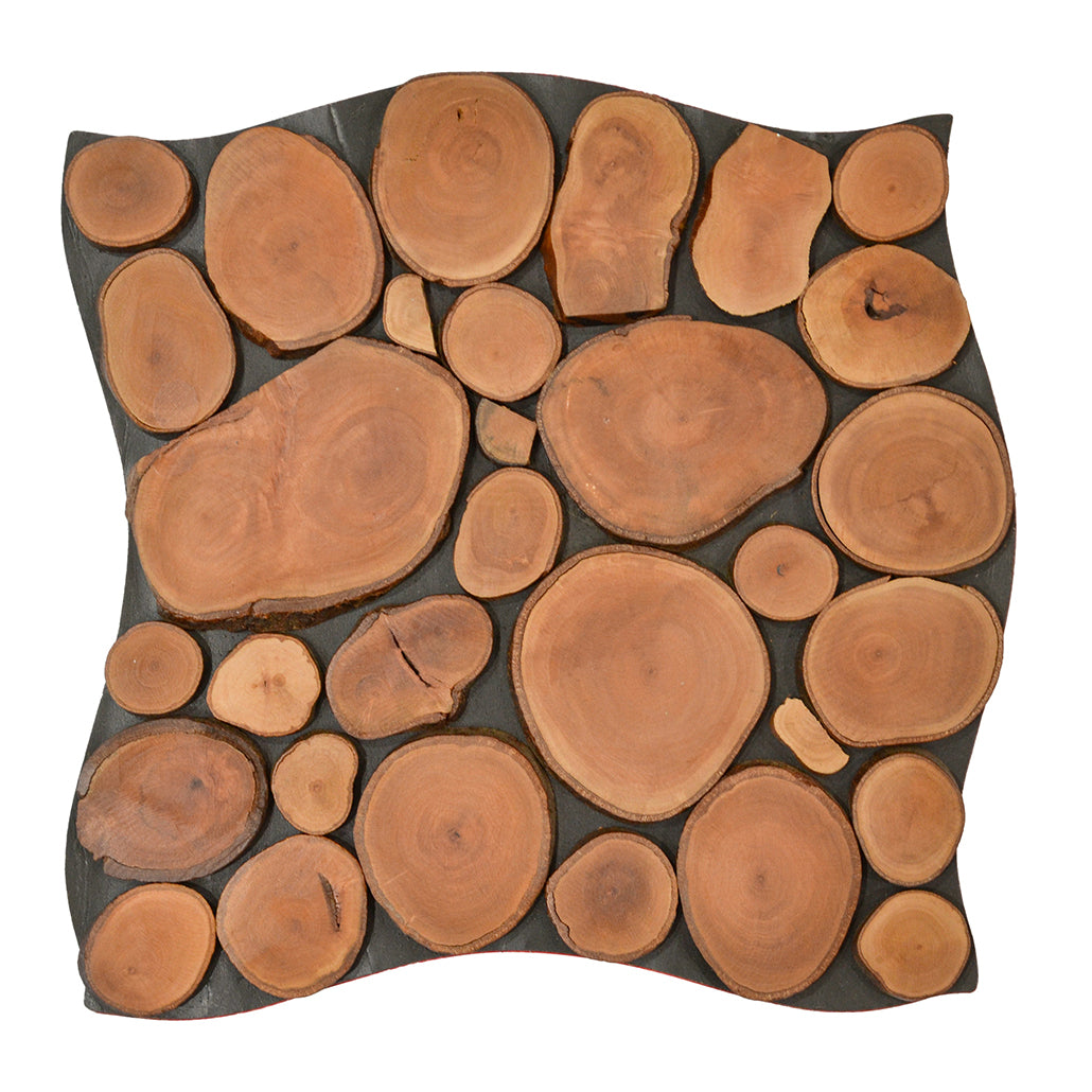 Lychee 3D Wood Wall Panel | 30×30 cm | Real Wood
