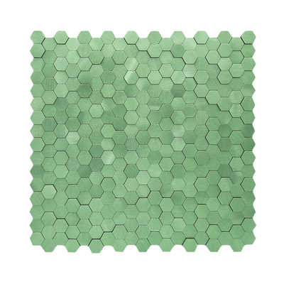 Mini Hexagon 3D Pastel Green Peel & Stick Splashback | 29.8×30.7 cm | Self-Adhesive Mosaic Tile