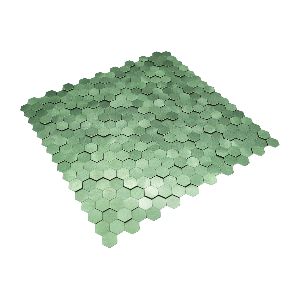 Mini Hexagon 3D Pastel Green Peel & Stick Splashback | 29.8×30.7 cm | Self-Adhesive Mosaic Tile