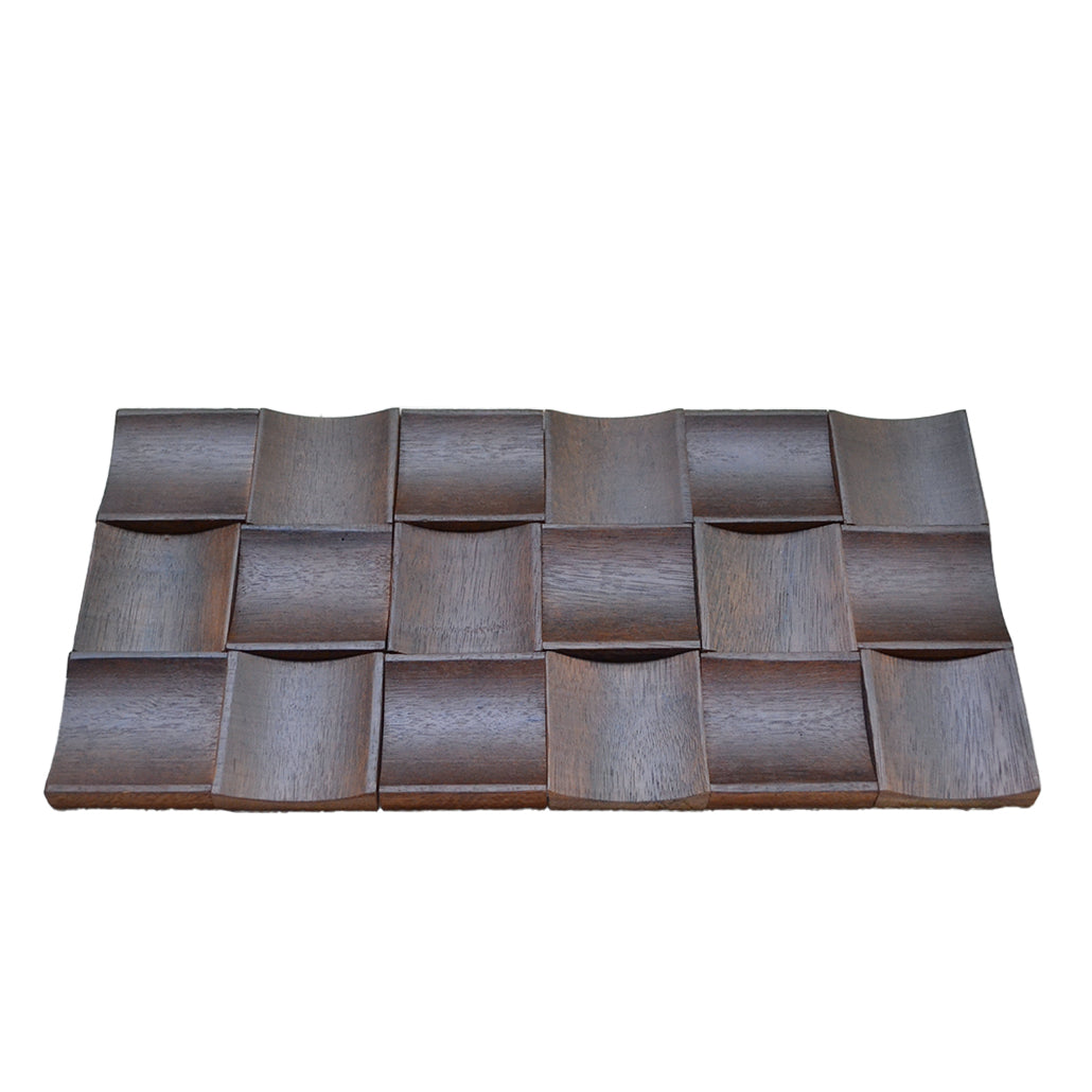 Merbau Long 3D Wood Wall Panel | 30×60 cm | Real Wood