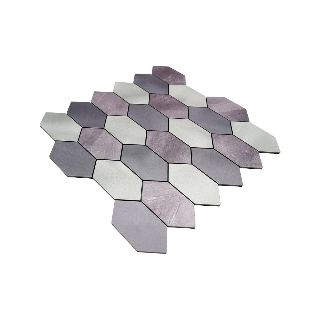 Picket Mauve Peel & Stick Splashback | 30×30 cm | Self-Adhesive Mosaic Tile