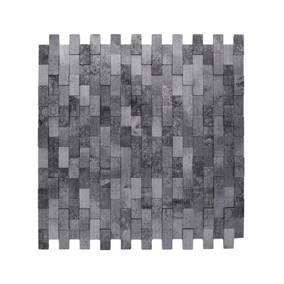 Brick 3D Anthracite Peel & Stick Splashback | 30×29.8 cm | Self-Adhesive Mosaic Tile