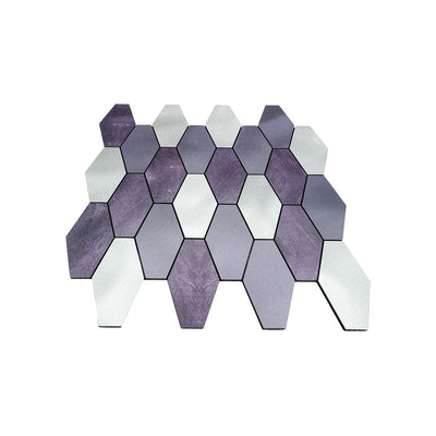 Picket Purple Peel & Stick Splashback | 30×30 cm | Self-Adhesive Mosaic Tile