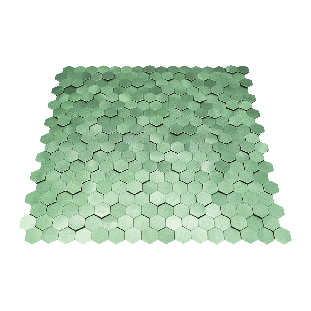 Mini Hexagon 3D Pastel Green Peel & Stick Splashback | 29.8×30.7 cm | Self-Adhesive Mosaic Tile