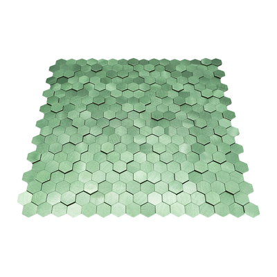 Mini Hexagon 3D Pastel Green Peel & Stick Splashback | 29.8×30.7 cm | Self-Adhesive Mosaic Tile