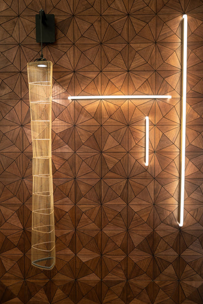 Nolan Brown 3D Decorative Wall Panel 60x60cm Handcrafted Aku Woodpanel UK
