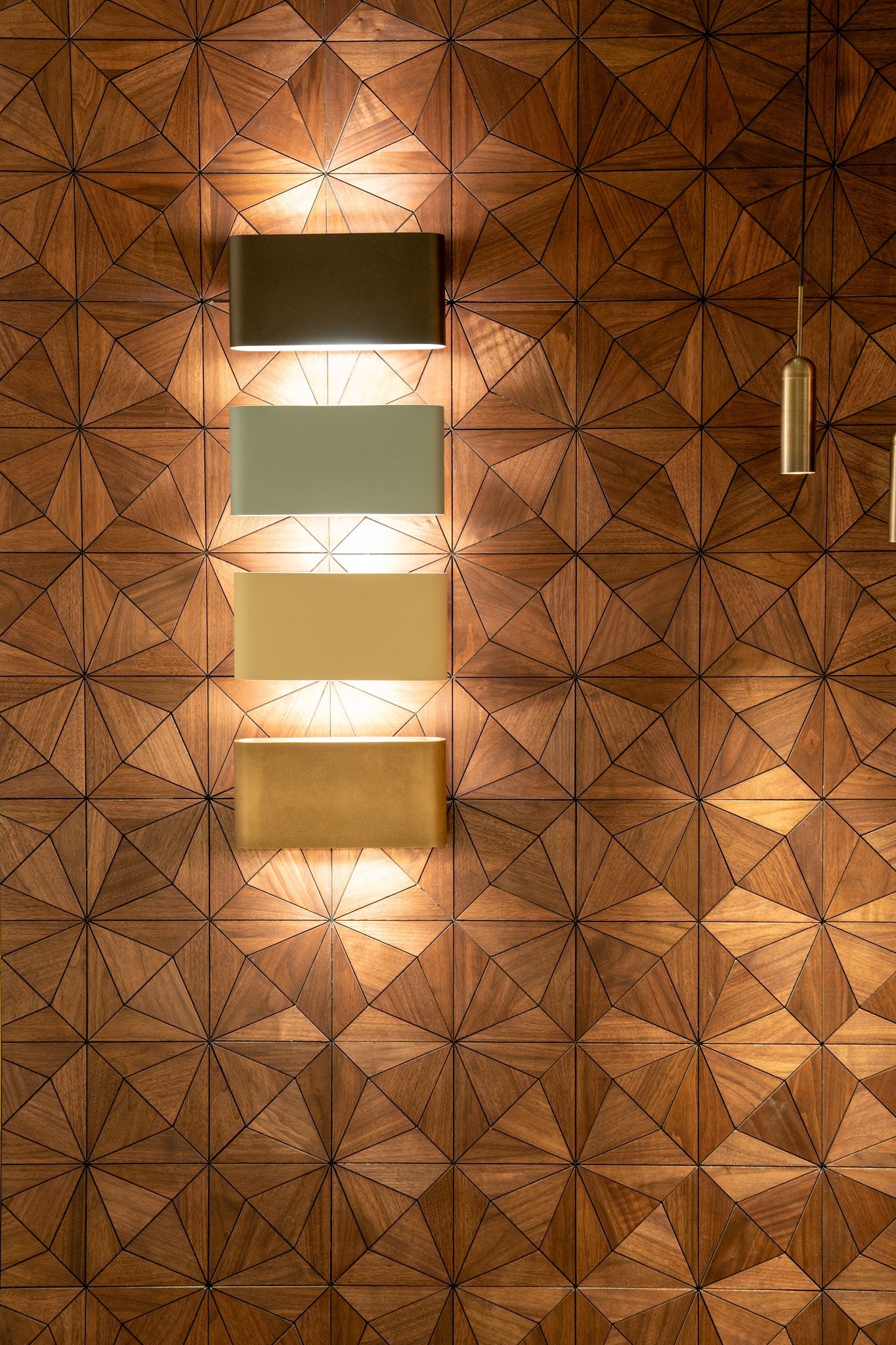 Sample - Decorative Wall Panel | Nolan - Brown | American walnut | Handcrafted | 3D panel
