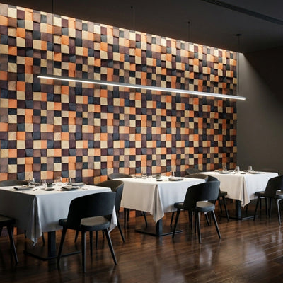 Bold Pine 3D Wood Wall Panel | 30×30 cm | Real Wood