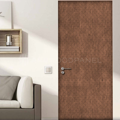 Crimson Smoked Brown 3D Decorative Wall Panel 60x60cm Handcrafted Aku Woodpanel UK