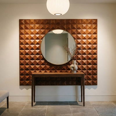 Cumaru Deep 3D Wood Wall Panel | 30×30 cm | Real Wood