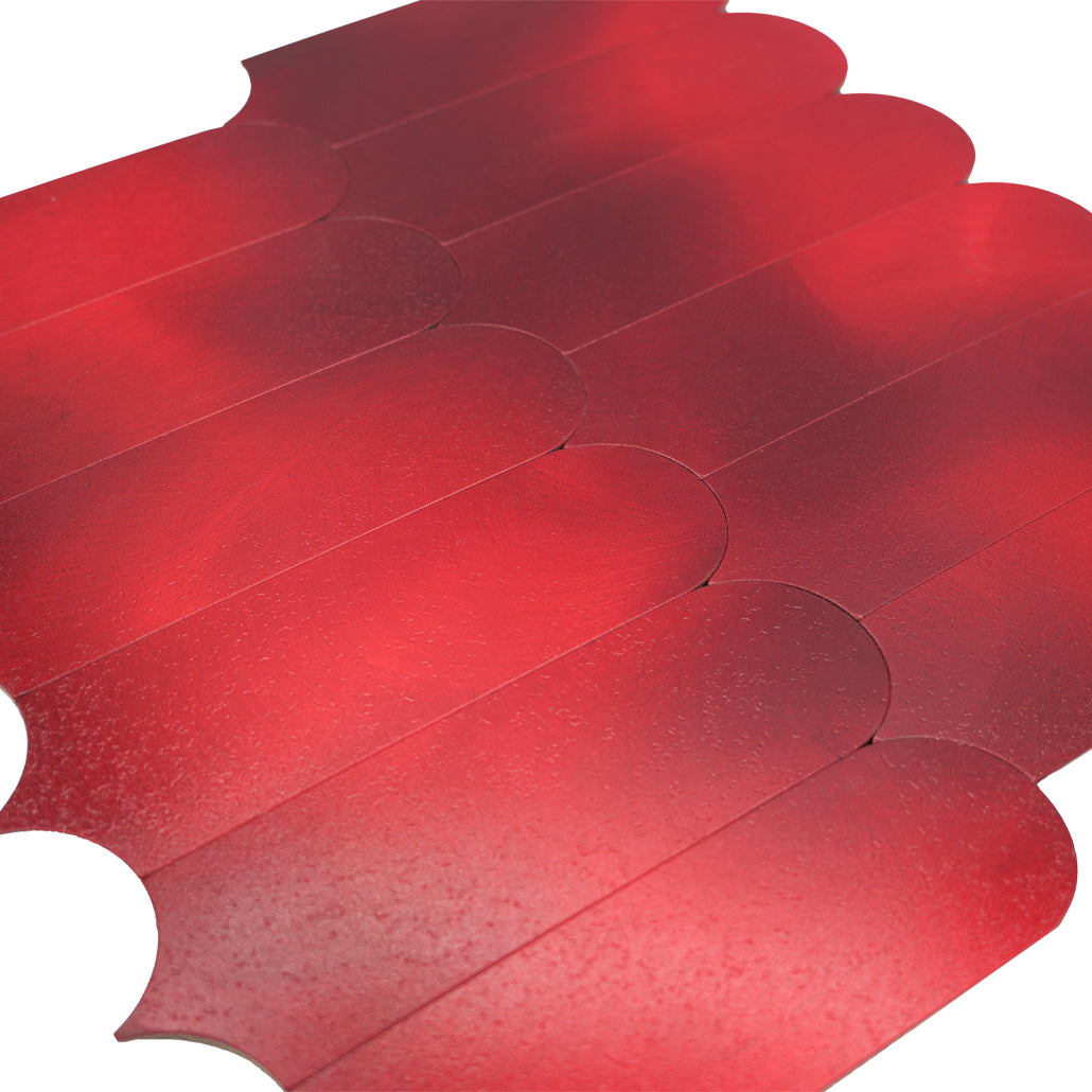 Arch Red Peel & Stick Splashback | 28.8×29.8 cm | Self-Adhesive Mosaic Tile