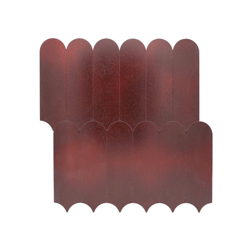 Arch Burgundy Peel & Stick Splashback | 28.8×29.8 cm | Self-Adhesive Mosaic Tile