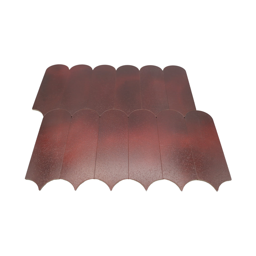 Arch Burgundy Peel & Stick Splashback | 28.8×29.8 cm | Self-Adhesive Mosaic Tile