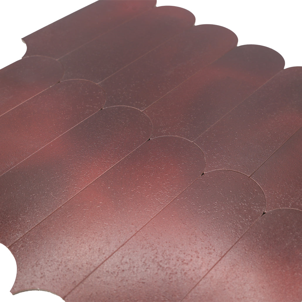 Arch Burgundy Peel & Stick Splashback | 28.8×29.8 cm | Self-Adhesive Mosaic Tile