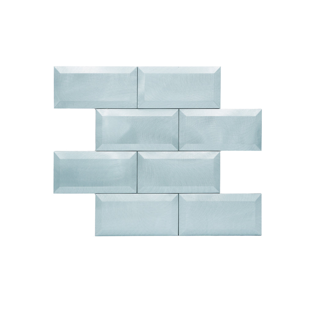 Subway 3D Blue Peel & Stick Splashback | 30.5×30.5 cm | Self-Adhesive Mosaic Tile