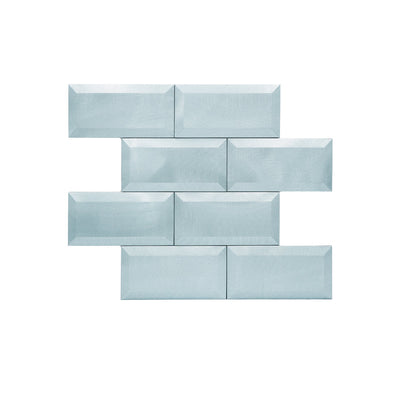 Subway 3D Blue Peel & Stick Splashback | 30.5×30.5 cm | Self-Adhesive Mosaic Tile