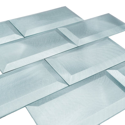 Subway 3D Blue Peel & Stick Splashback | 30.5×30.5 cm | Self-Adhesive Mosaic Tile