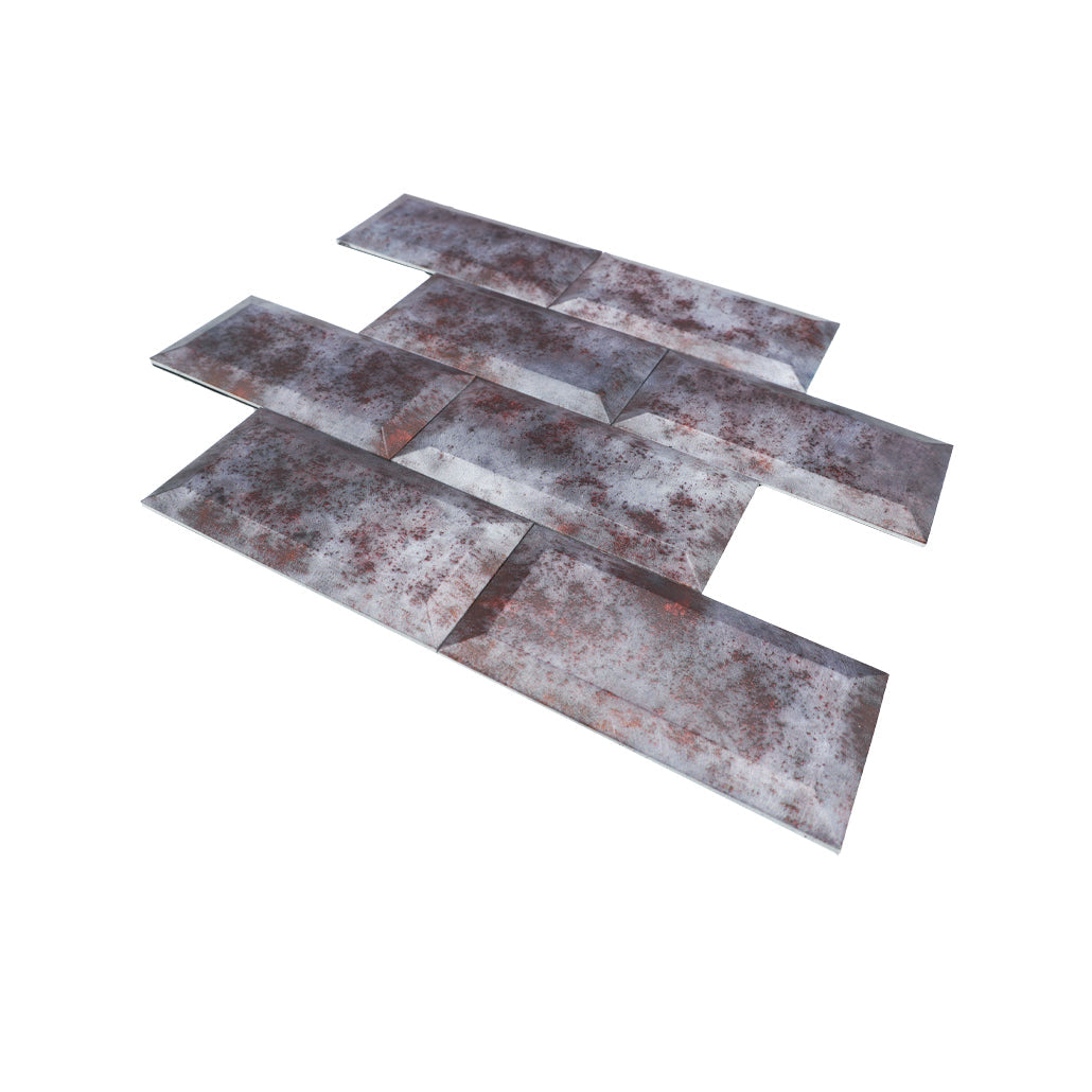 Subway 3D Gray Peel & Stick Splashback | 30.5×30.5 cm | Self-Adhesive Mosaic Tile