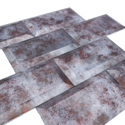 Subway 3D Gray Peel & Stick Splashback | 30.5×30.5 cm | Self-Adhesive Mosaic Tile