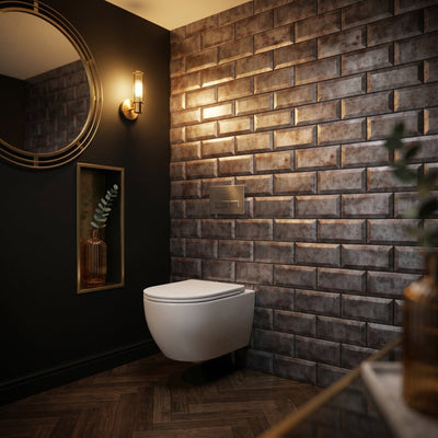 Subway 3D Gray Peel & Stick Splashback | 30.5×30.5 cm | Self-Adhesive Mosaic Tile