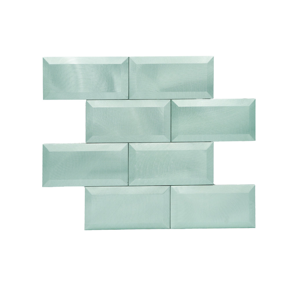 Subway 3D Pastel Green Peel & Stick Splashback | 30.5×30.5 cm | Self-Adhesive Mosaic Tile