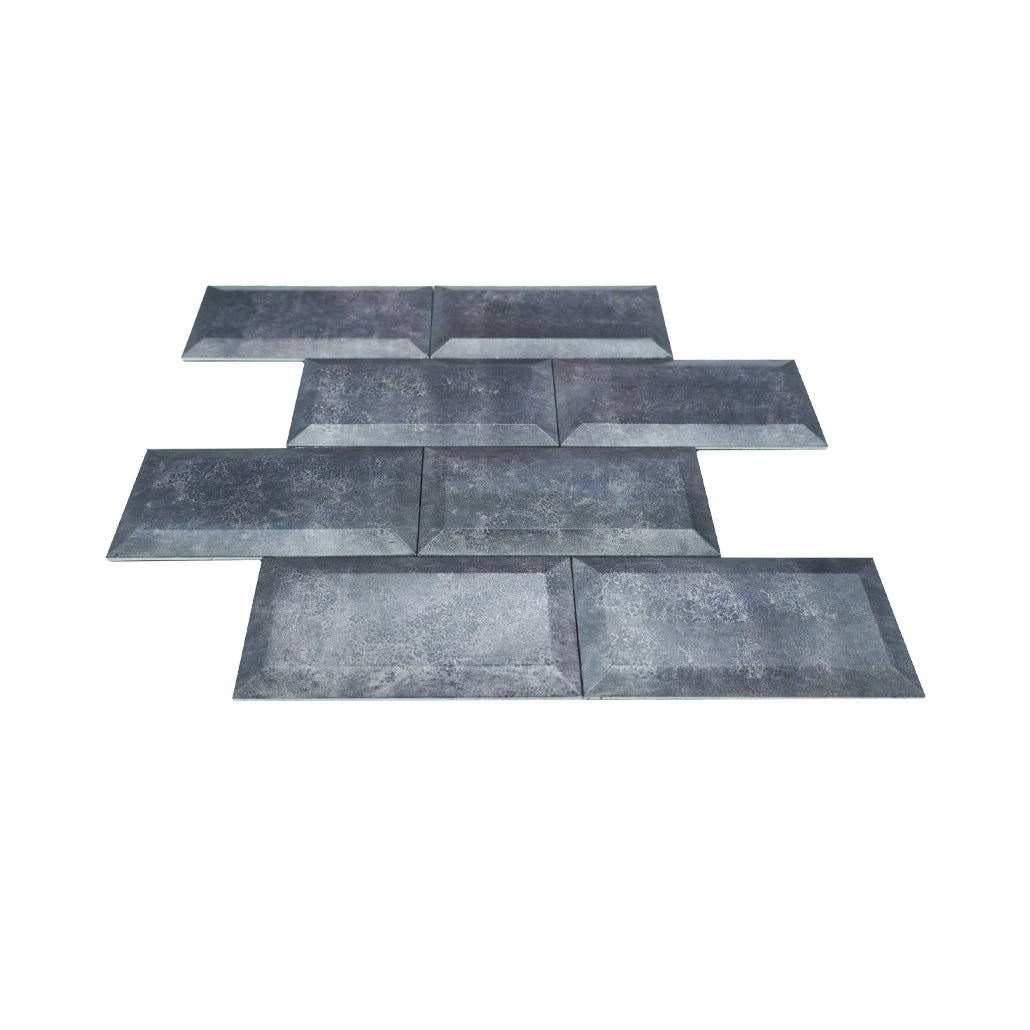 Subway 3D Blue-Gray Peel & Stick Splashback | 30.5×30.5 cm | Self-Adhesive Mosaic Tile
