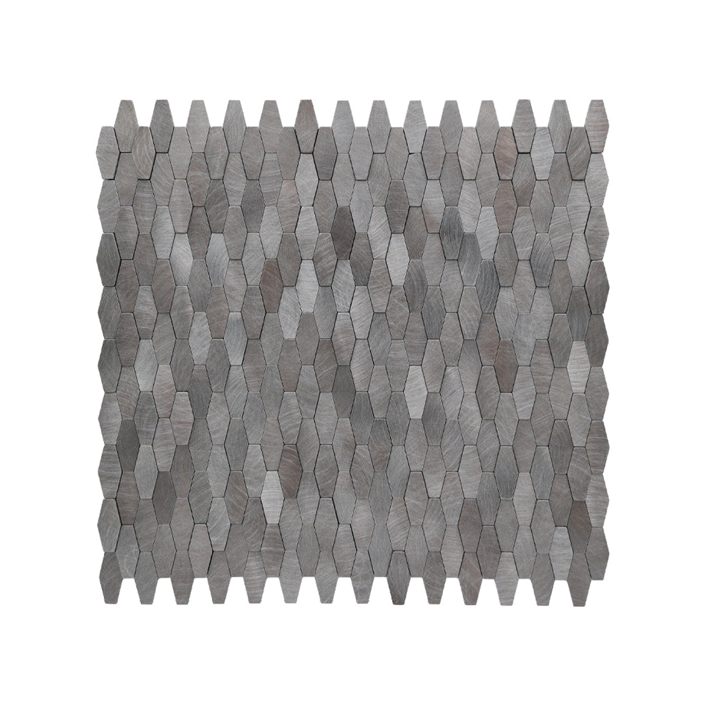 Picket 3D Gray Peel & Stick Splashback | 31×30 cm | Self-Adhesive Mosaic Tile