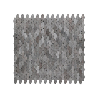 Picket 3D Gray Peel & Stick Splashback | 31×30 cm | Self-Adhesive Mosaic Tile