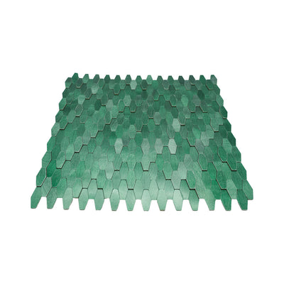 Picket 3D Dark Green Peel & Stick Splashback | 31×30 cm | Self-Adhesive Mosaic Tile