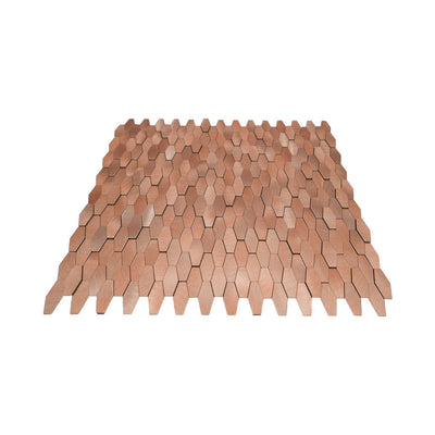 Picket 3D Salmon Peel & Stick Splashback | 31×30 cm | Self-Adhesive Mosaic Tile