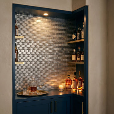 Picket 3D Gray Peel & Stick Splashback | 31×30 cm | Self-Adhesive Mosaic Tile