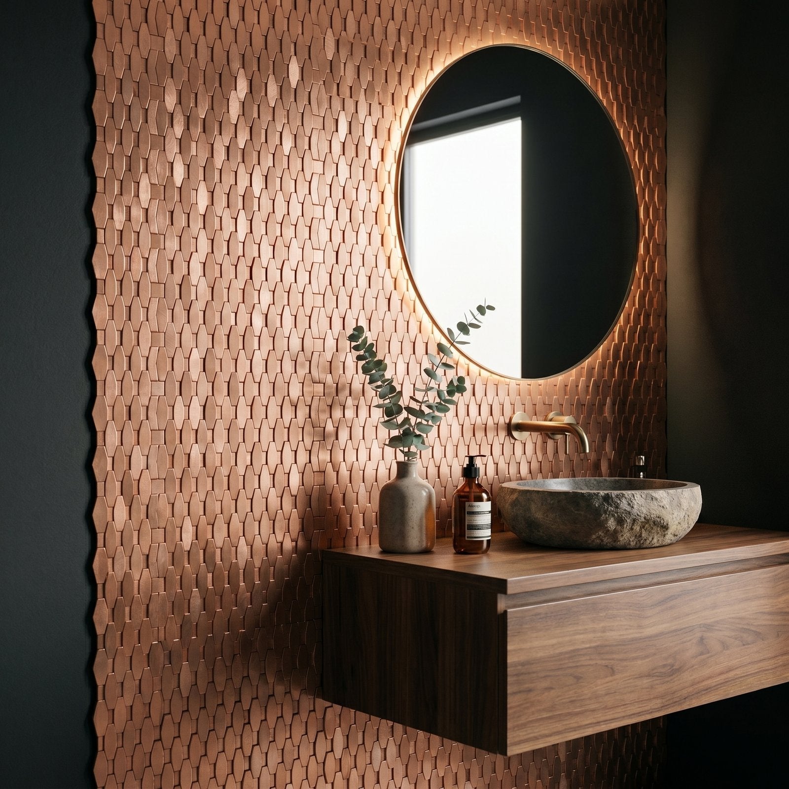 Picket 3D Salmon Peel & Stick Splashback | 31×30 cm | Self-Adhesive Mosaic Tile