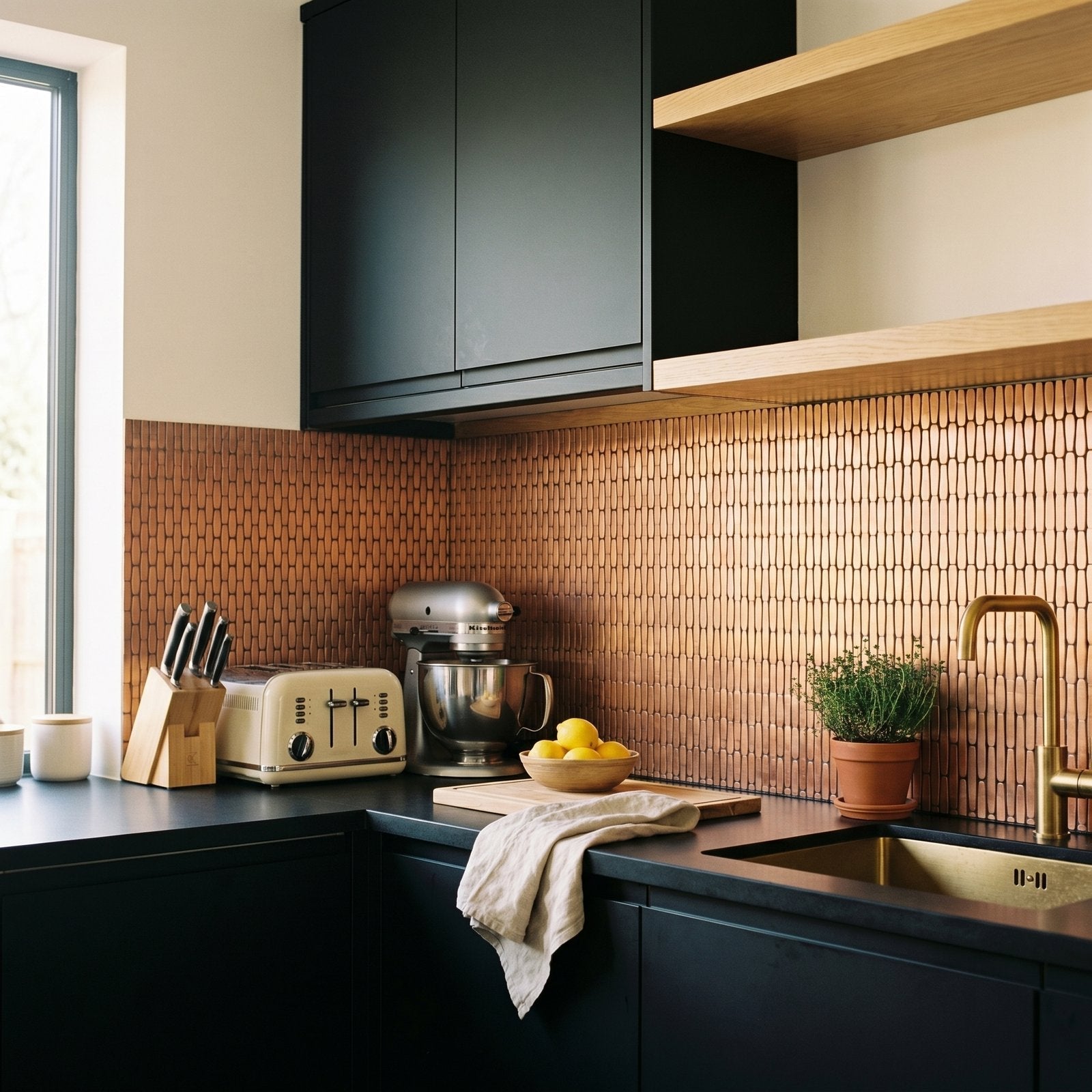 Picket 3D Salmon Peel & Stick Splashback | 31×30 cm | Self-Adhesive Mosaic Tile