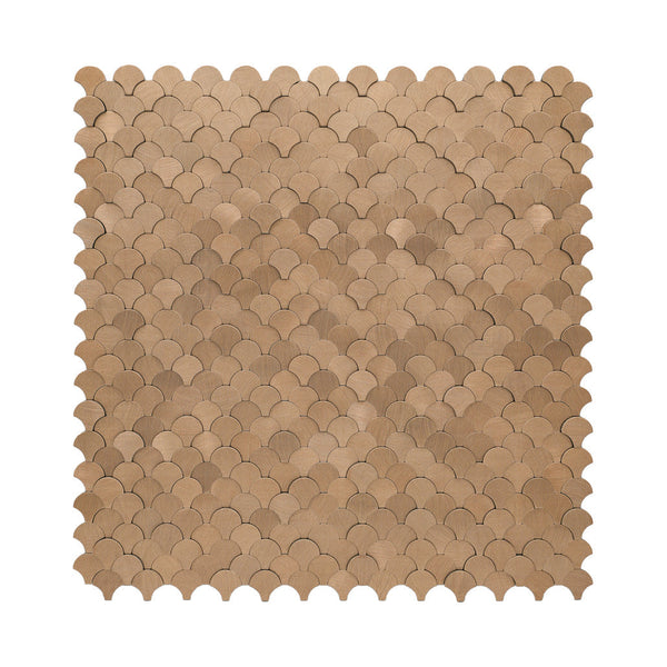 Fish Scale 3D Copper Peel & Stick Splashback | Self-Adhesive Mosaic ...