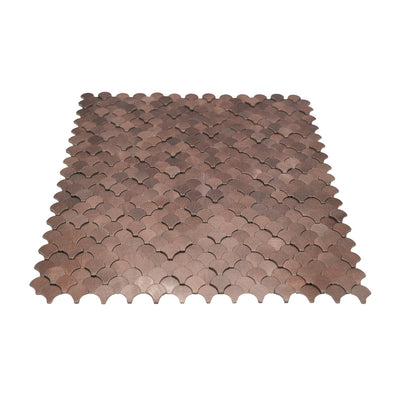 Fish Scale 3D Dark Copper Peel & Stick Splashback | 28.8×29.8 cm | Self-Adhesive Mosaic Tile