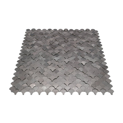 Fish Scale 3D Anthracite Peel & Stick Splashback | 28.8×29.8 cm | Self-Adhesive Mosaic Tile