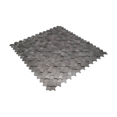 Fish Scale 3D Anthracite Peel & Stick Splashback | 28.8×29.8 cm | Self-Adhesive Mosaic Tile