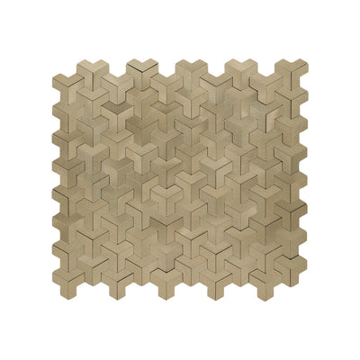 Trifold 3D Gold Peel & Stick Splashback | 30.3×28 cm | Self-Adhesive Mosaic Tile