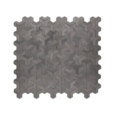Trifold 3D Anthracite Peel & Stick Splashback | 30.3×28 cm | Self-Adhesive Mosaic Tile