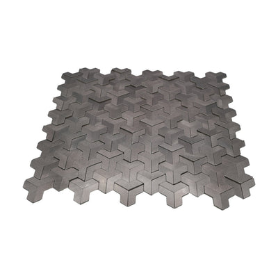 Trifold 3D Anthracite Peel & Stick Splashback | 30.3×28 cm | Self-Adhesive Mosaic Tile
