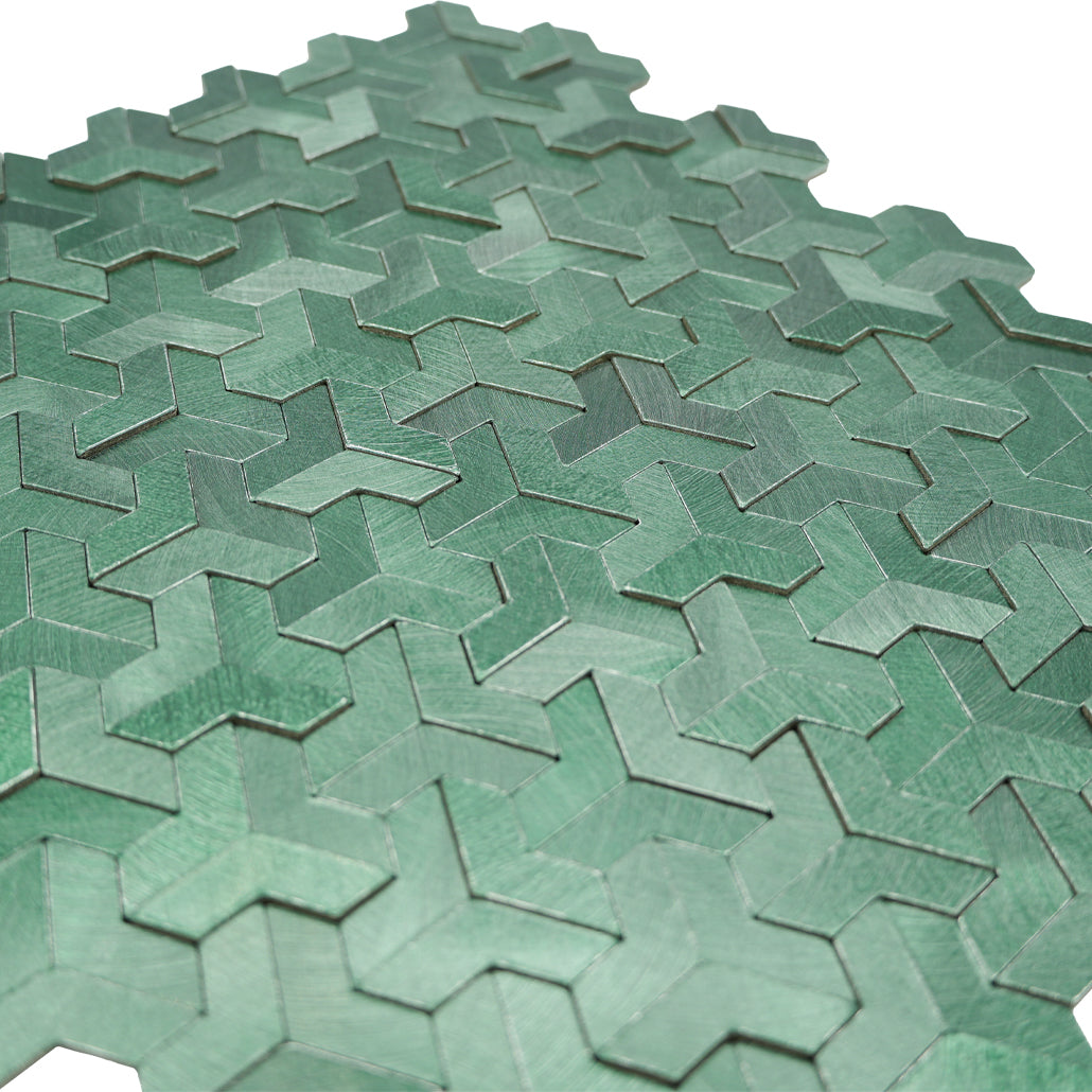 Trifold 3D Dark Green Peel & Stick Splashback | 30.3×28 cm | Self-Adhesive Mosaic Tile