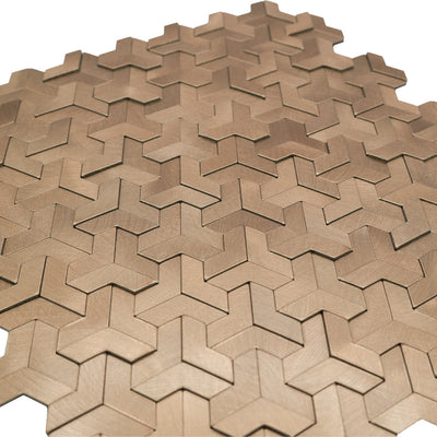 Trifold 3D Natural Peel & Stick Splashback | 30.3×28 cm | Self-Adhesive Mosaic Tile