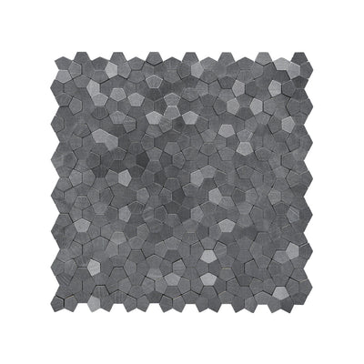 Pentagon 3D Anthracite Peel & Stick Splashback | 28.2×28.2 cm | Self-Adhesive Mosaic Tile