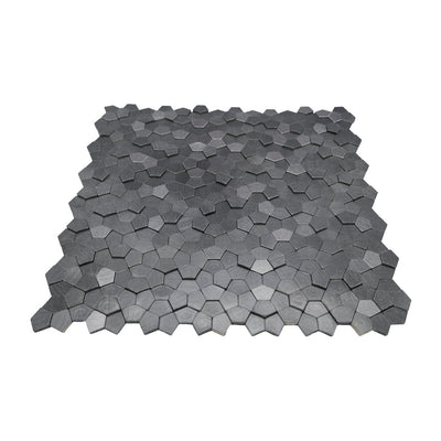 Pentagon 3D Anthracite Peel & Stick Splashback | 28.2×28.2 cm | Self-Adhesive Mosaic Tile