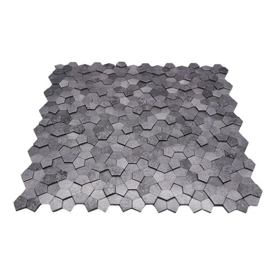 Pentagon 3D Gray Peel & Stick Splashback | 28.2×28.2 cm | Self-Adhesive Mosaic Tile