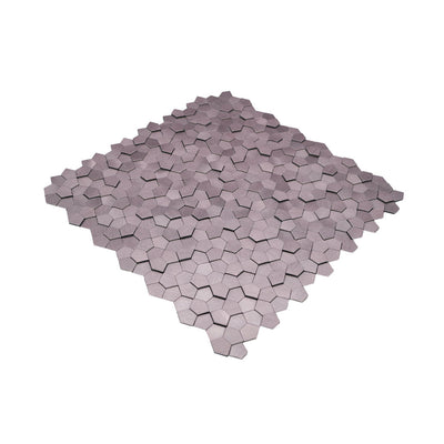Pentagon 3D Pink Peel & Stick Splashback | 28.2×28.2 cm | Self-Adhesive Mosaic Tile