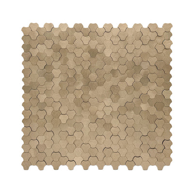 Trefoil 3D Champagne Peel & Stick Splashback | 30.5×29.6 cm | Self-Adhesive Mosaic Tile