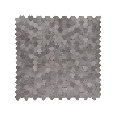 Trefoil 3D Anthracite Peel & Stick Splashback | 30.5×29.6 cm | Self-Adhesive Mosaic Tile