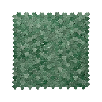Trefoil 3D Dark Green Peel & Stick Splashback | 30.5×29.6 cm | Self-Adhesive Mosaic Tile